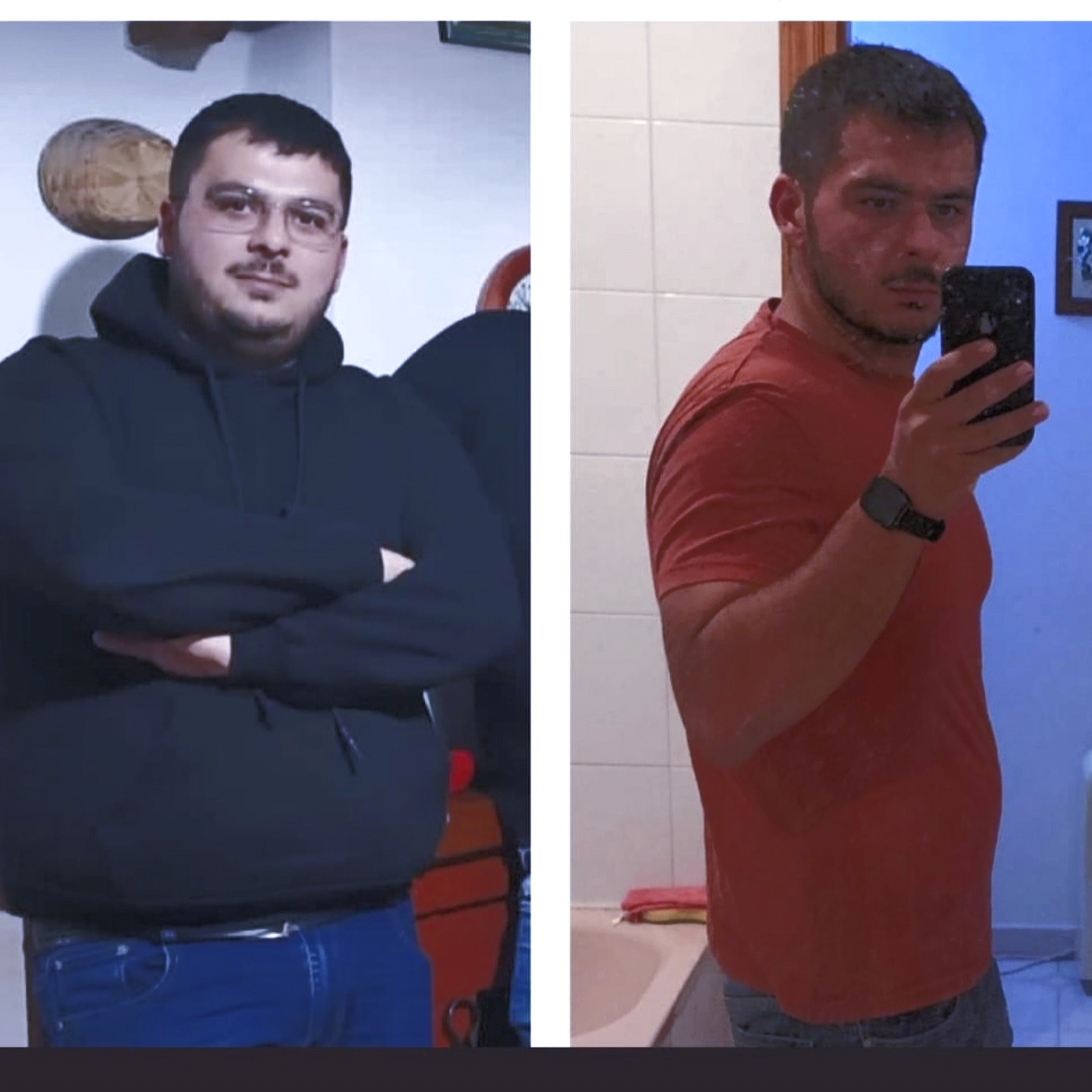 Confronto prima e dopo allenamento personalizzato